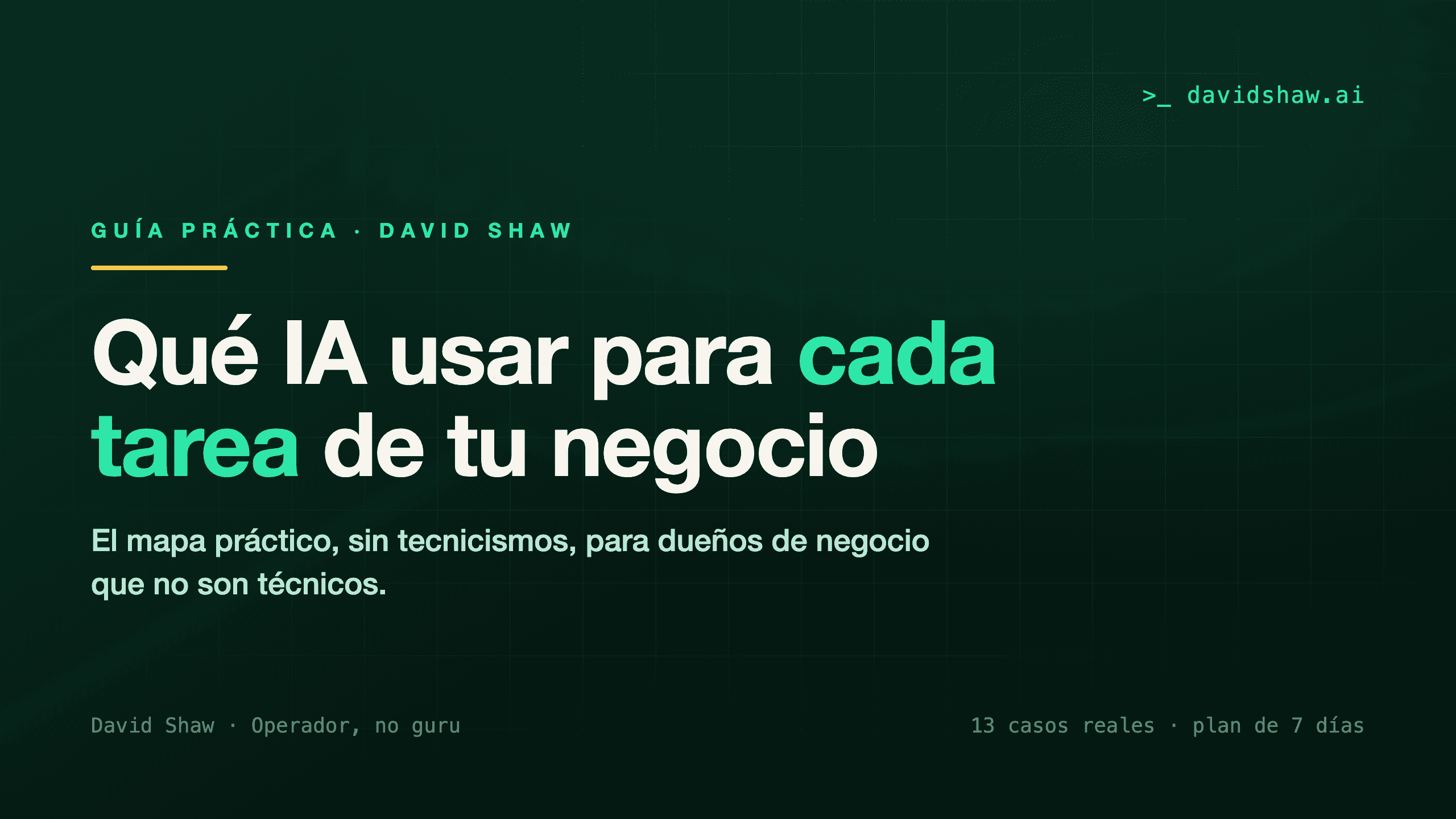 Portada de la guía: Qué IA usar para cada tarea de tu negocio
